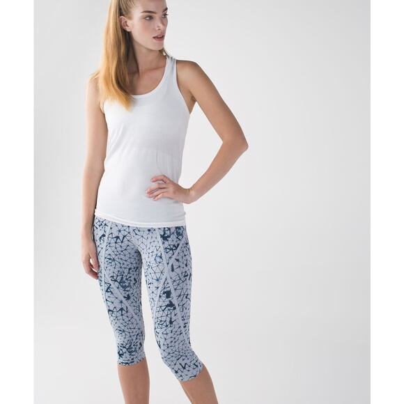Lululemon Pedal Pace Crop Star Crushed Print – Size 4 - Picture 1 of 6